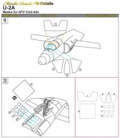 Metallic Details MDM4820 Lockheed U-2A masks (designed to be used with AFV Club kits) 1/48