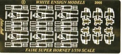 White Ensign Models PE 35069 FA-18E SUPERHORNET (x6) including interior details 1/350