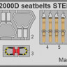 Eduard FE1222 Mirage 2000D seatbelts STEEL (KIN) 1/48