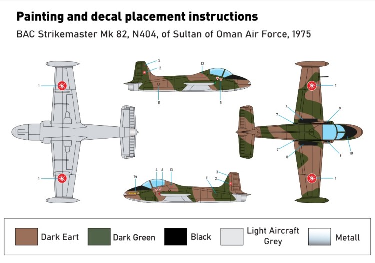 Miniwing Plastic MINI357 BAC Strikemaster / Oman 1 kit bagged, 1 decal version 1/144