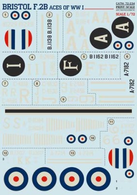 Print Scale 72-234 Bristol F.2B Aces of WW I 1/72
