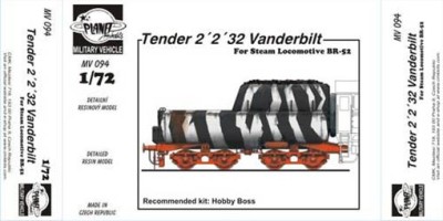 Planet Models MV7294 Tender 2'2'32 Vanderbilt (for BR-52 loco) 1/72