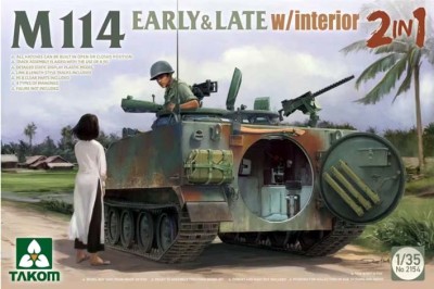 Takom 2154 M114 early &amp; late type w/ interior 1/35