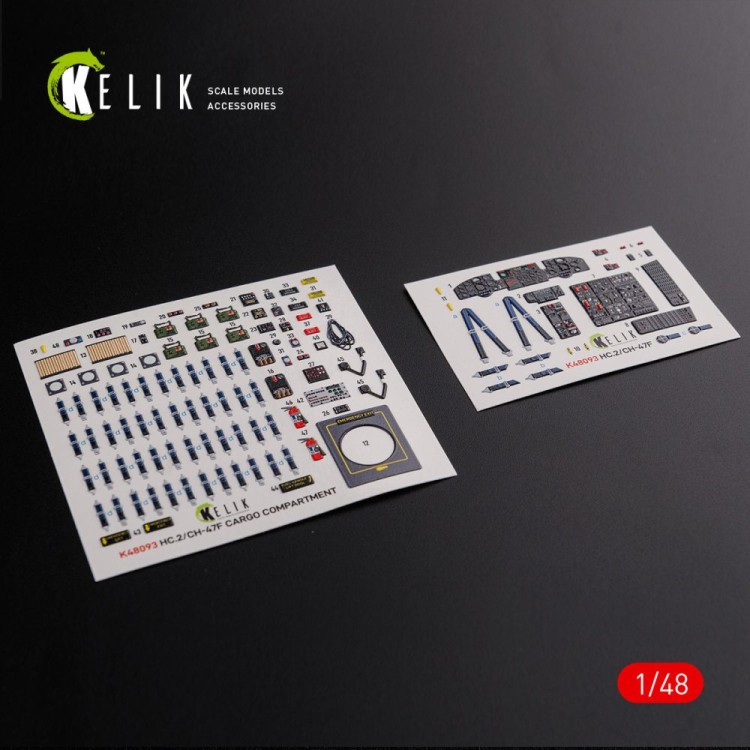 Reskit K48093 CH-47F Interior 3D (ITAL) 1/48