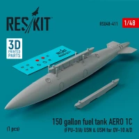 Reskit U48411 150 gallon fuel tank AERO 1C USN&USM 1/48