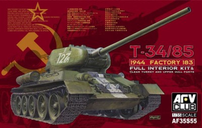 AFV Club AF35S55 T-34/85 1944 Factory No.183 with transparent turret 1/35