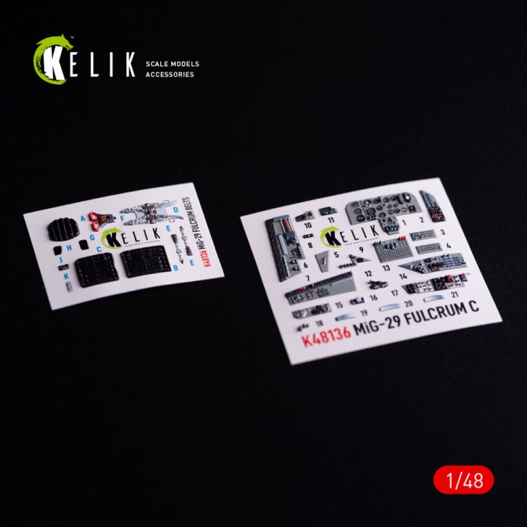 Reskit K48136 Mig-29C (9-13) Fulcrum interior 3D (GWH) 1/48