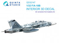 Quinta studio QD32147 F/A-18B (Academy) 3D Декаль интерьера кабины 1/32