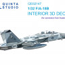 Quinta studio QD32147 F/A-18B (Academy) 3D Декаль интерьера кабины 1/32