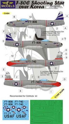Lf Model C4484 Decals F-80C Shooting Star over Korea 1/144