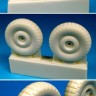 Barracuda Studios BCR32010 Supermarine Spitfire Z-Block 4-Slot Main wheels (designed to be used with Pacific Coast and Tamiya kits) 1/32