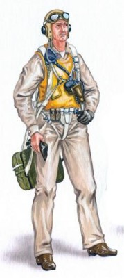 Plus model AL4034 Pilot F4F Wildcat 1:48