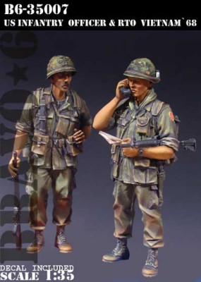 Bravo6 35007 U.S. Infantry Officer &amp; RTO, Vietnam '68 1/35