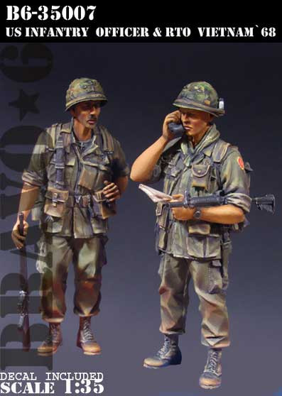 Bravo6 35007 U.S. Infantry Officer & RTO, Vietnam '68 1/35