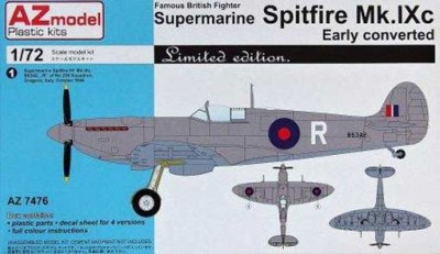 AZ Model 74076 S.Spitfire Mk.IXc Early converted (4x camo) 1/72