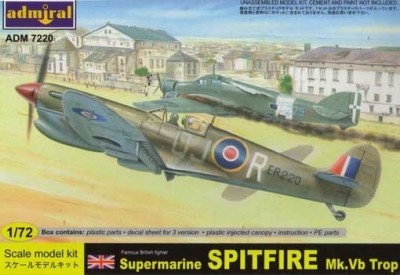 AZ model - Admiral ADM-72020 Supermarine Spitifre Mk.Vb Trop (3x camo) 1/72