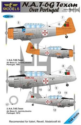 Lf Model C48196 Decals N.A. T-6G Texan o. Portugal (ITAL,REV) 1/48