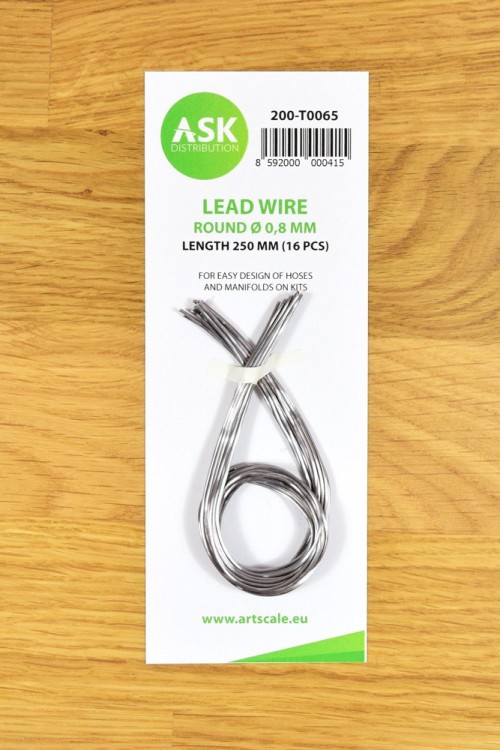 Art Scale 200-T0065 Lead Wire - Round 0,8 mm x 250 mm (16 pcs) No Scale