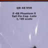 Quickboost QB48 998 F-4B Phantom II tail fin cap - late (TAM) 1/48