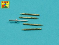Aber A48118 Armament for U.S. fighter Lockheed P-38F/G Lightning: 1 x 20mm & 4x 12,7mm gun barrels (designed to be used with Tamiya kits) 1/48