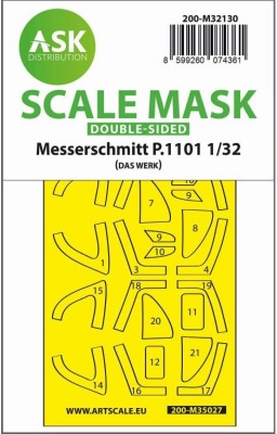 Art Scale 200-M32130 Messerschmitt P.1101 double-sided express fit mask 1/32