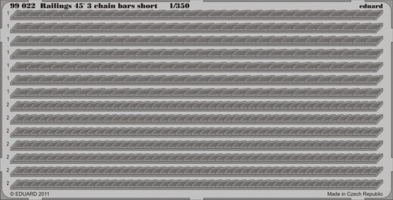 Eduard 99022 Railings 45' 3 chain bars short 1/350