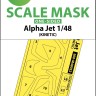 Art Scale 200-M48032 Dassault-Dornier Alpha Jet canopy frame paint masks (outside only) 1/48