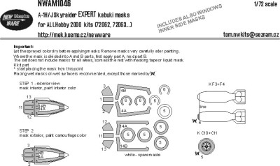 New Ware NWA-M1046 Mask A-1H/J Skyraider EXPERT (H.2000) 1/72