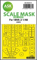 Art Scale 200-M48135 Focke-Wulf Fw-189A-2 wheels and canopy frame paint mask (outside only) 1/48