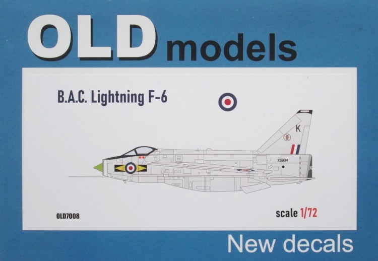 Sabre Kits SBK-OLD7008 BAC/EE Lighting F.6 (RAF) ex-Frog/Novo, new decals 1/72
