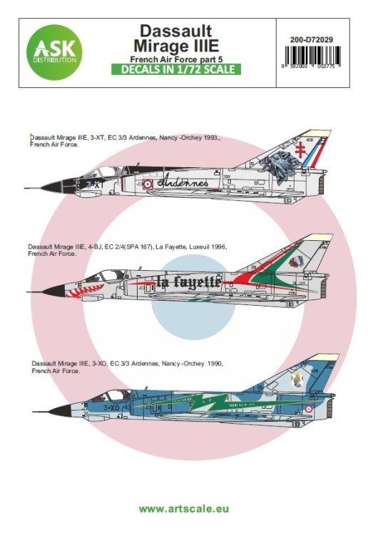 Art Scale 200-D72029 Dassault_Mirage IIIE French Air Force part 5 1/72