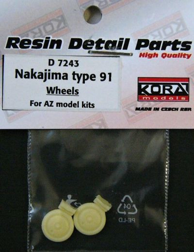 Kora Model D7243 Wheels for Nakajima type 91 1/72