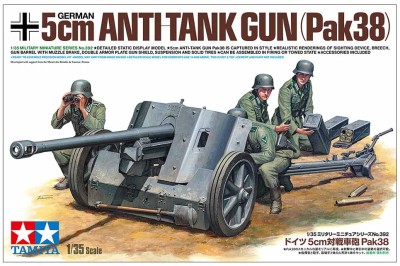 Tamiya 35392 50-мм германская противотанковая пушка Pak 38 с расчетом 1/35