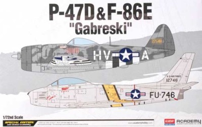 Academy 12530 Самолёт P-47D &amp; F-86E GABRESKI 1/72