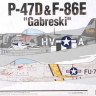 Academy 12530 Самолёт P-47D & F-86E GABRESKI 1/72