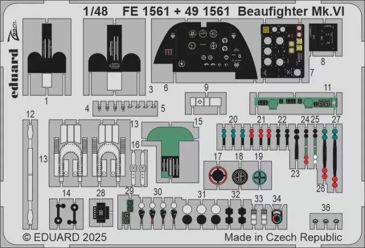 Eduard FE1561 Beaufighter Mk.VI (REV) 1/48