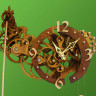 СВ Модель 7002 Часы деревянные настенные (Гиревой привод, полностью деревянный действующий механизм)