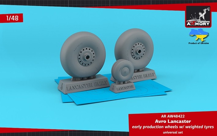 Armory ARAW48422 Avro Lancaster wheels early type with weighted tyres 1/48