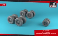 Armory ARAW72339 Rockwell B-1B Lancer wheels with weighted tires, early version Airfix, Hasegawa, ModelCollect, Revell/Monogram / universal 1/72
