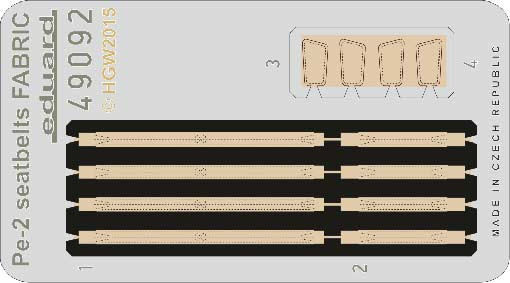 Eduard 49092 Pe-2 seatbelts FABRIC 1/48