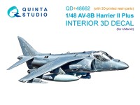 Quinta studio QD+48662 AV-8B Harrier II Plus (UMa) (с 3D-печатными деталями) 1/48