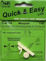 CMK Q48114 Mosquito Tail wheel strut(inc. whel) TAM 1/48