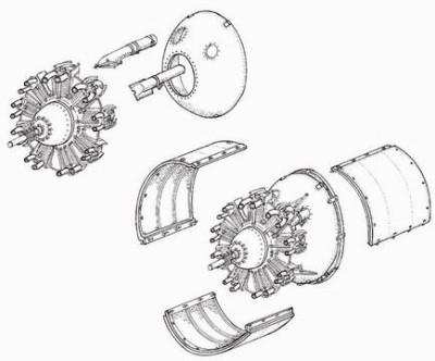 CMK 7072 Wellington Mk.I - engine set for MPM (Pegasus X) 1/72