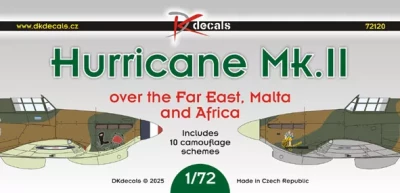 Dk Decals 72120 Hurricane Mk.II Far East, Africa (10x camo) 1/72