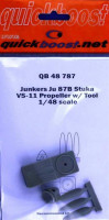 Quickboost QB48 787 Ju 87B Stuka VS-11 propeller w/tool (AIRF) 1/48