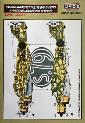 Kora Model NDT48056 Decals SM.79 Sparviero 'Sorci Verdi I.' 1/48