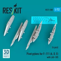 Reskit 72500 Pivot pylons for F-111 (A,D,E) w/ LAU-105 1/72