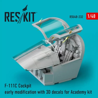 Reskit U48232 F-111C Cockpit early modification w/ 3D (ACA) 1/48