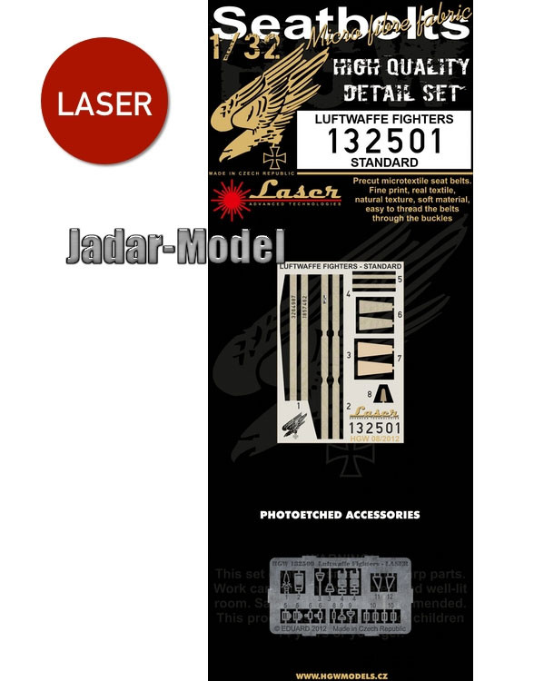 HGW 132501 Luftwaffe Fighters Seatbelts - Standart 1/32