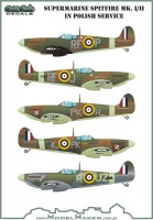 Model Maker Decals D72074A Supermarine Spitfire Mk.I/Mk.II in Polish service 1/72